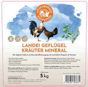 Nösenberger Landei Geflügek Kräuter Mineral 5kg (Grit)