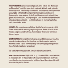 Laden Sie das Bild in den Galerie-Viewer, Hu´care CREAVITA Mobil Bleiben Nahrungsergänzung aus Kreatin Monohydrat 250gr