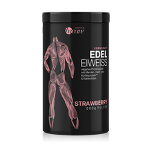 Laden Sie das Bild in den Galerie-Viewer, Hu´care EDEL EIWEISS Strawberry veganes Proteinpulver