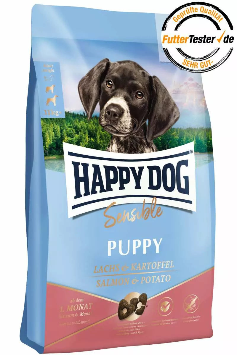 Happy Dog Sensible Puppy - Huhn, Lachs und Kartoffel (Vorbestellung)