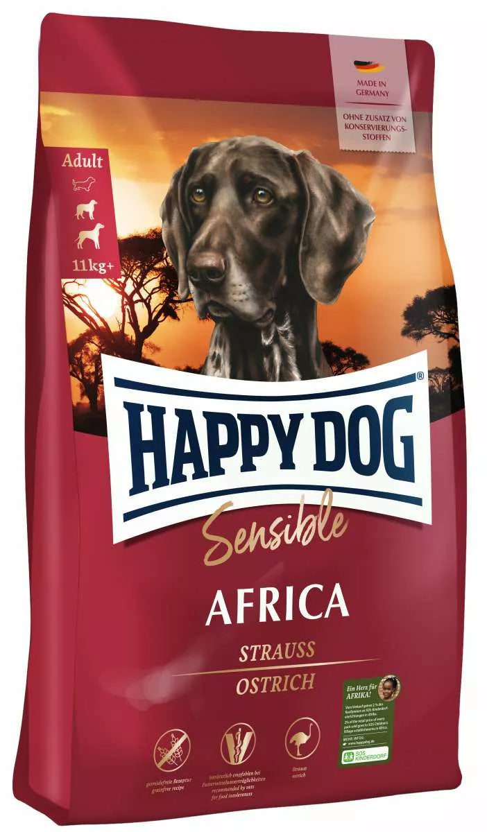 Happy Dog Sensible Africa - Strauß & Kartoffel (getreidefrei) (Vorbestellung)